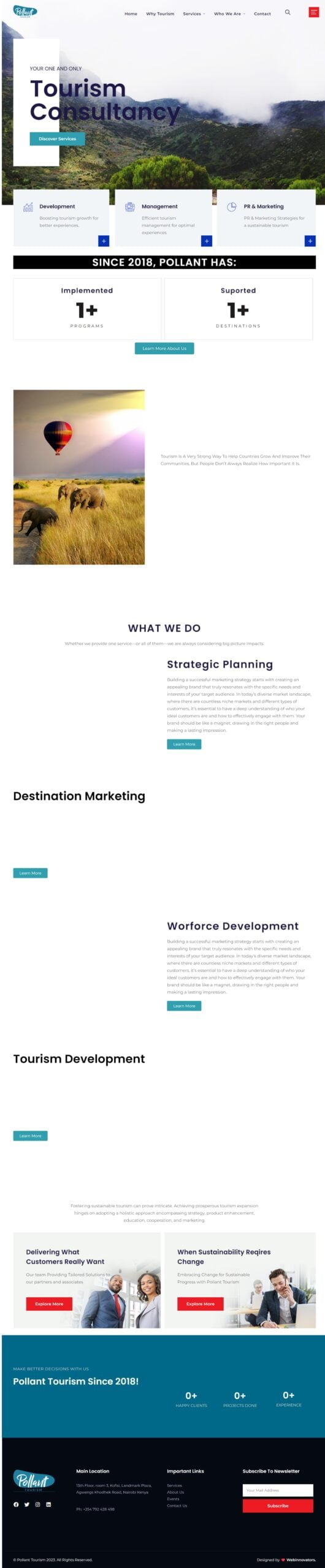 Website Development 3 Pollant Tourism