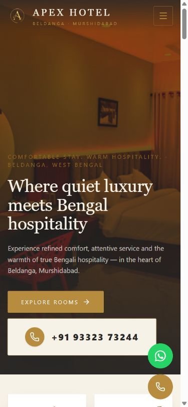 apex hotel mobile website 1