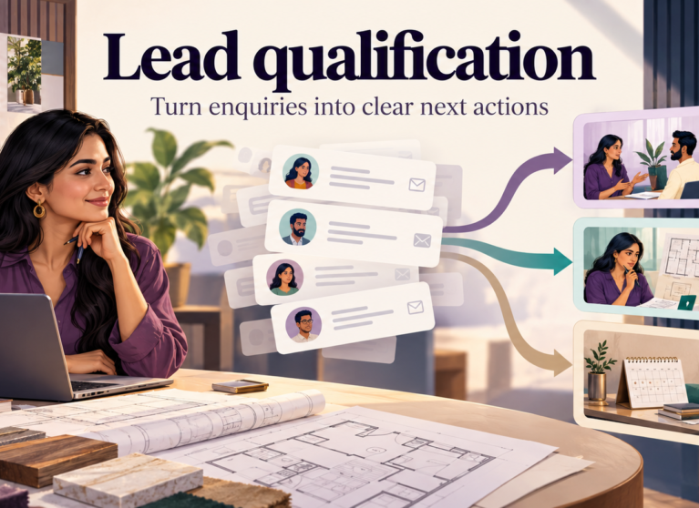 Lead qualification routes enquiries to a sales call, clarification or later follow-up