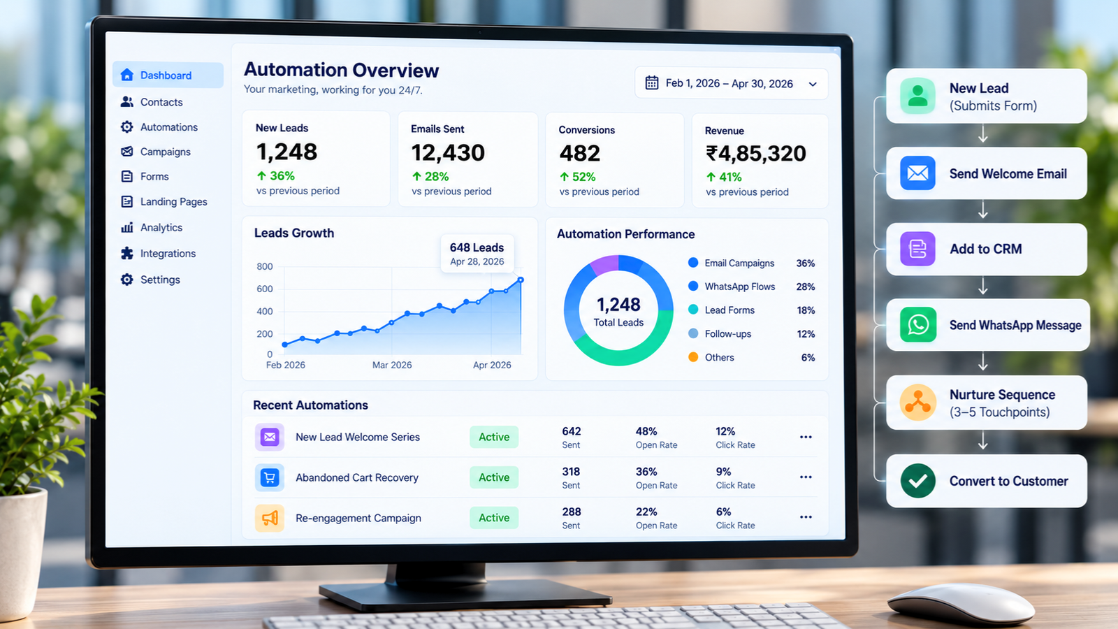 Marketing team planning automation workflows and lifecycle campaigns
